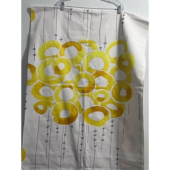 New IKEA Decorator Fabric Maria Vinka 2011 Yellow Flower Cotton 60 x 72